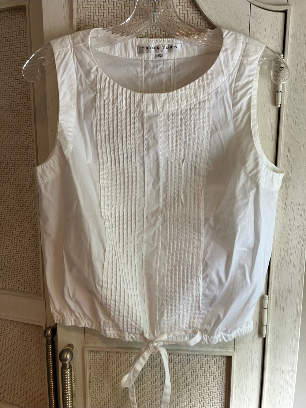 Trina Turk Poplin Sleeveless Top Small
